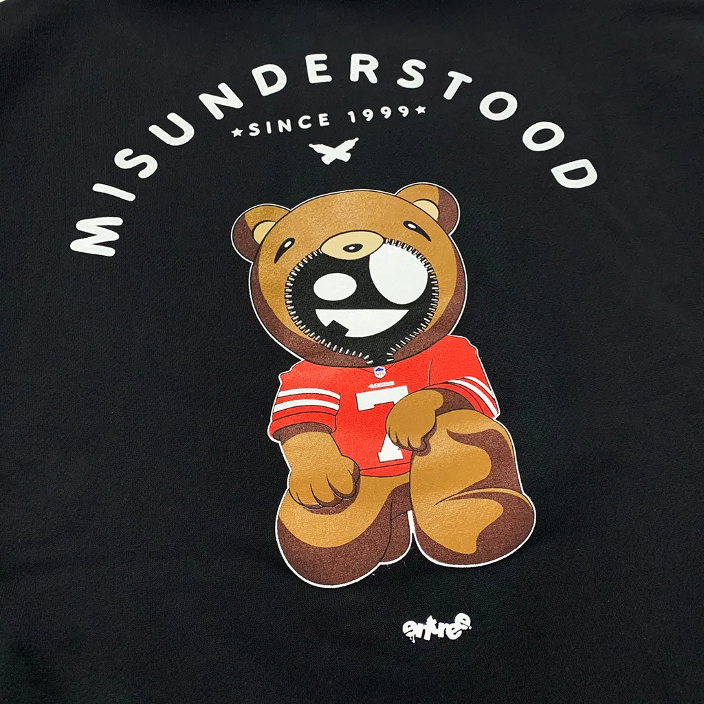 Misunderstood Kaepernick Drop Shoulder Black Pullover Hoodie