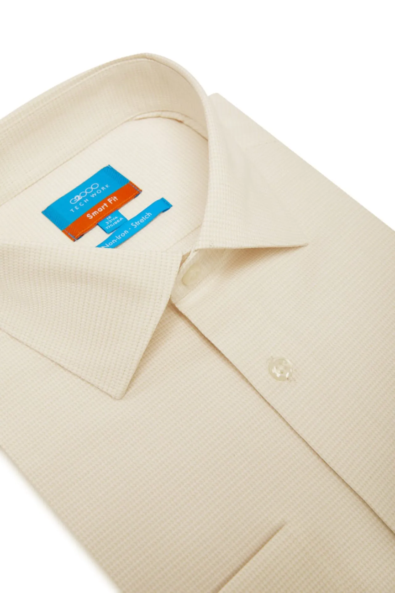 Non-Iron Easy Care Smart Fit  2-Tone Shirt with Pocket