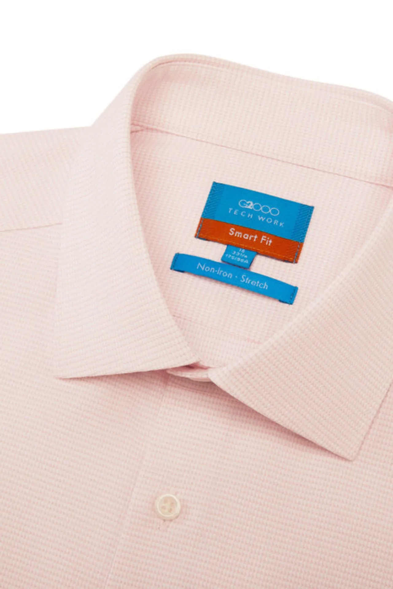 Non-Iron Easy Care Smart Fit  2-Tone Shirt with Pocket