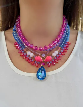 Pink & Blue Milano Necklace