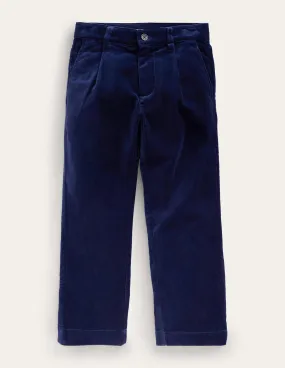 Pleated Smart Trousers-Bluing