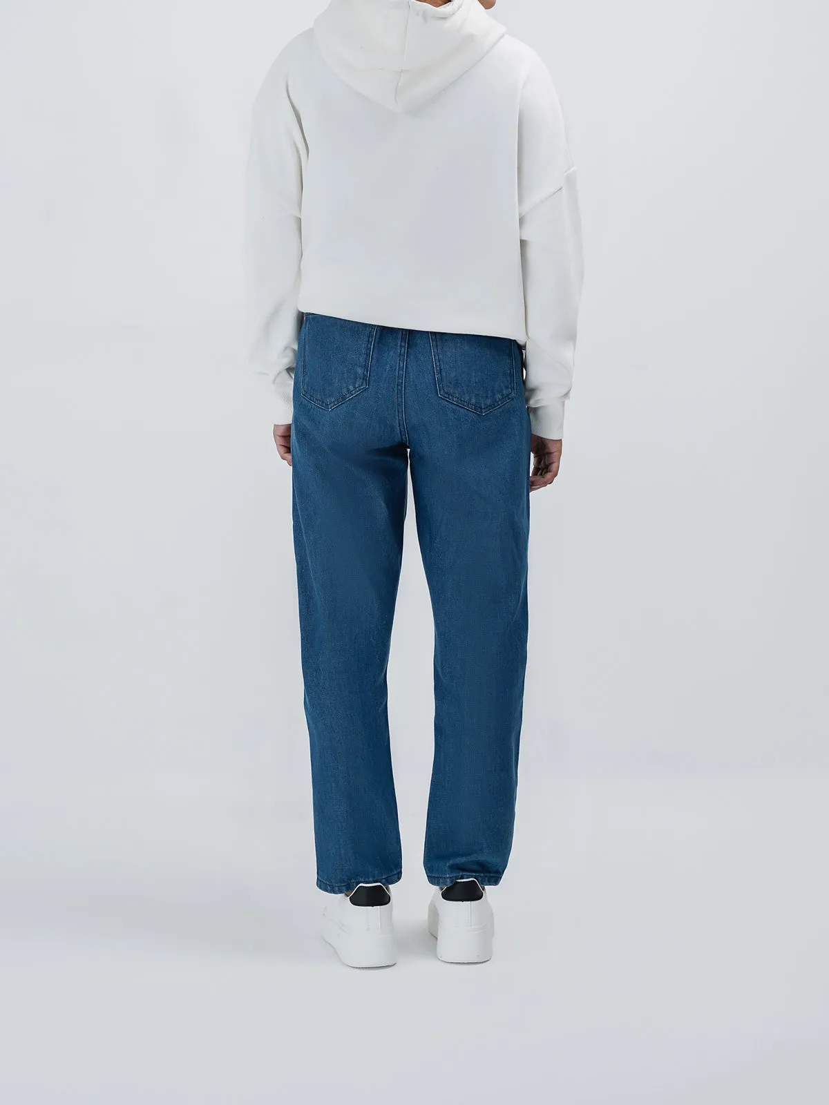 "LYNX" Casual Mom Fit Denim Pant