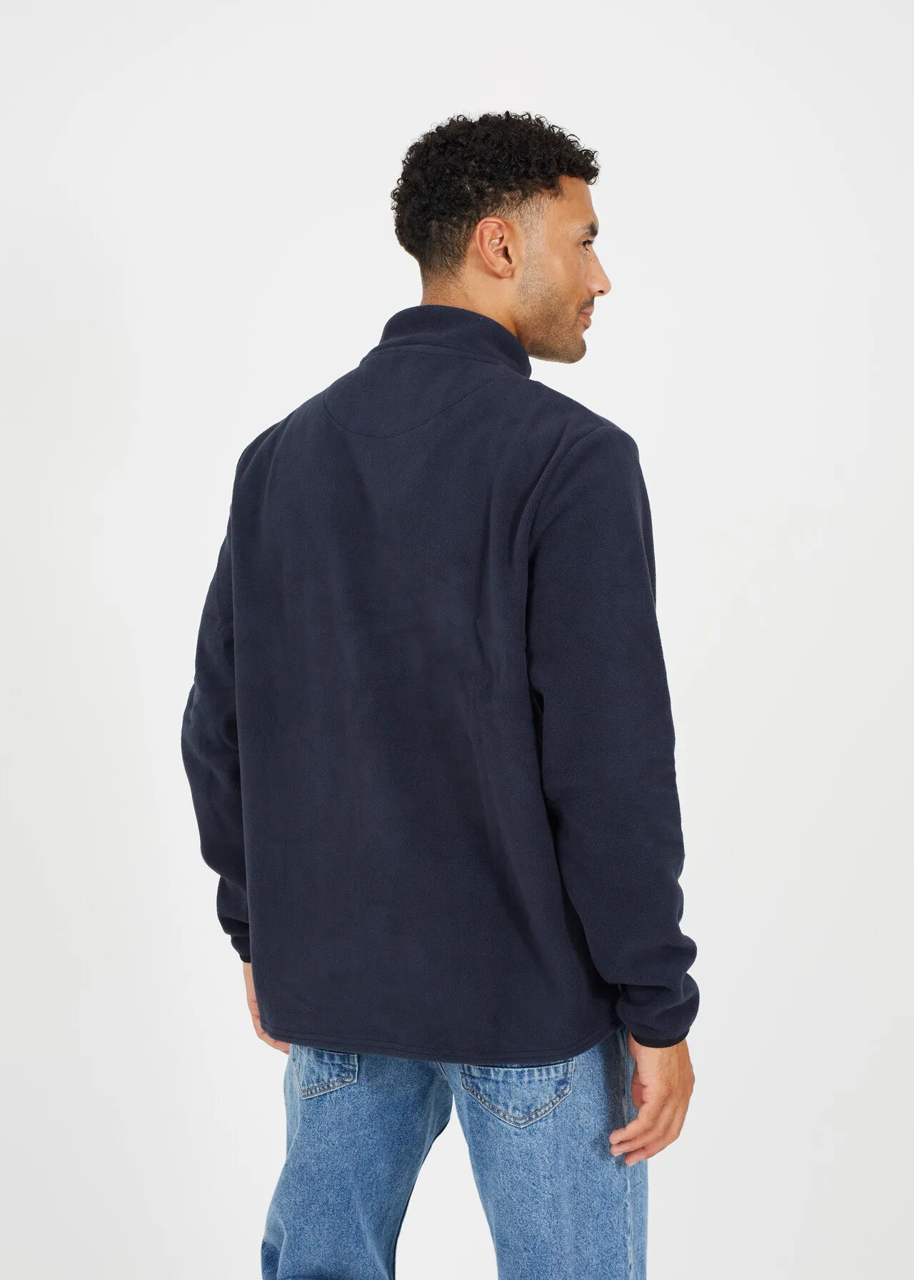 RELAXED FIT QUARTER ZIP FUNNEL NECK FLEECE