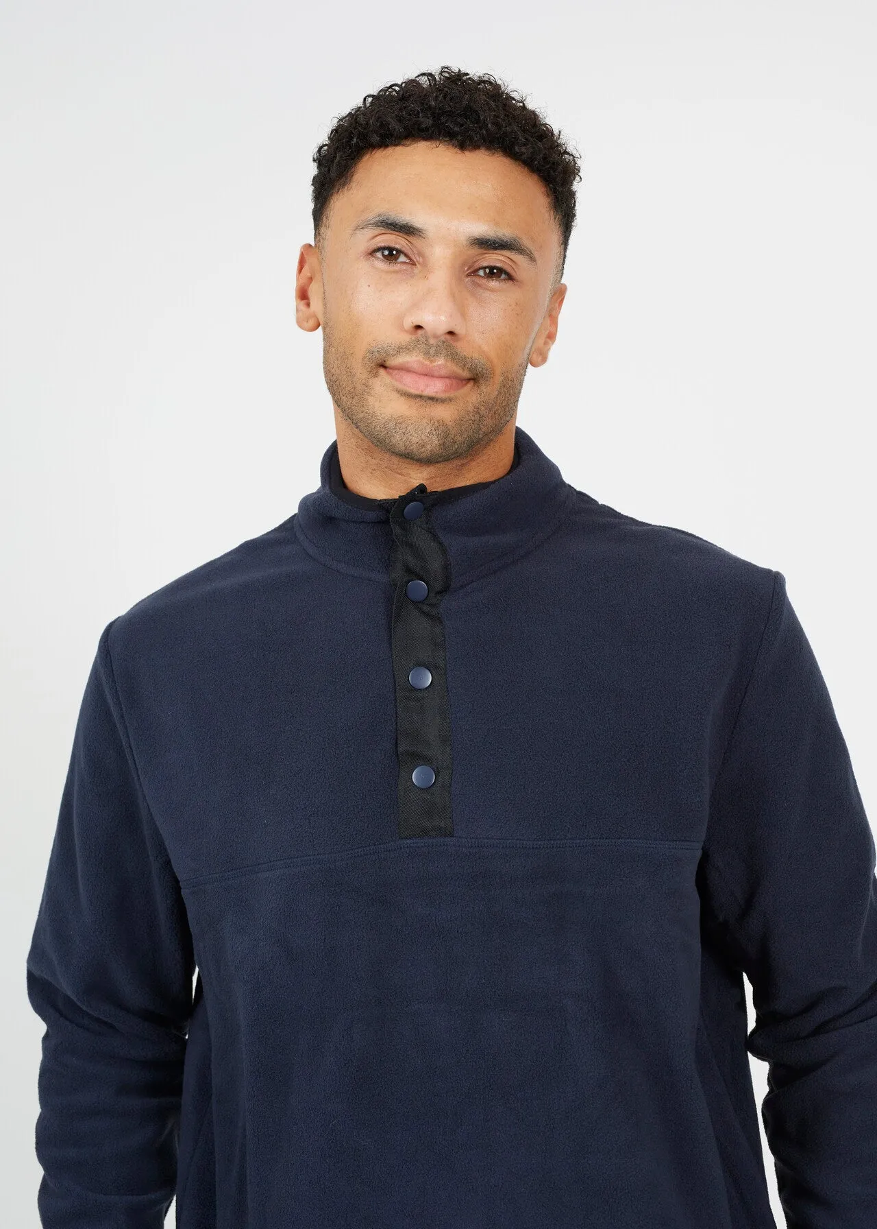 RELAXED FIT QUARTER ZIP FUNNEL NECK FLEECE