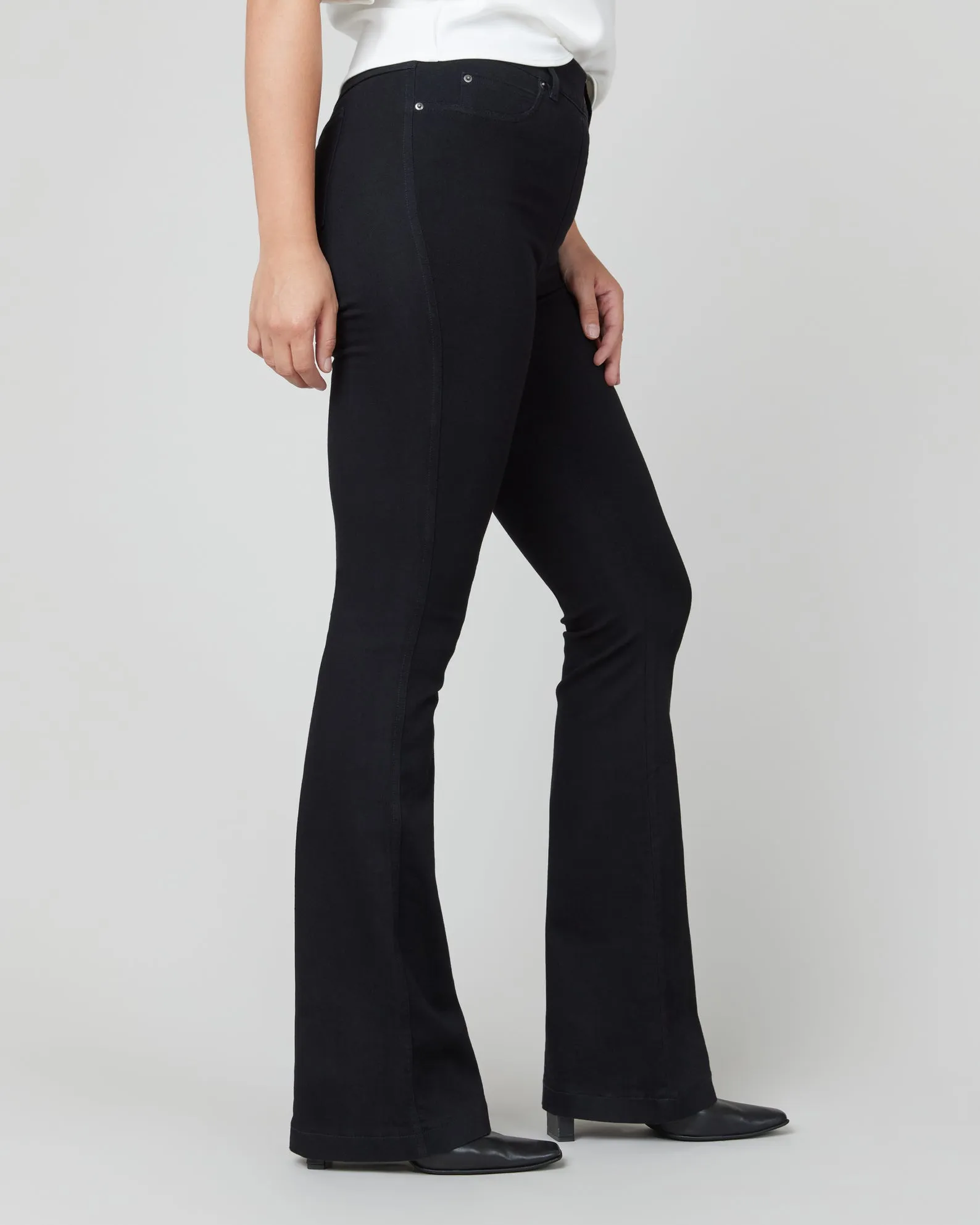 Spanx Flare Jeans, Clean Black