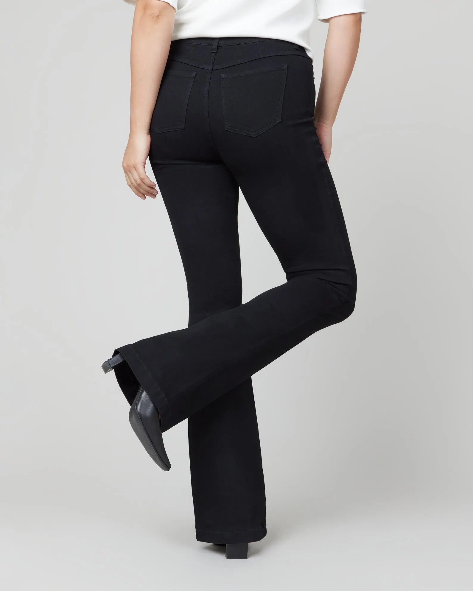 Spanx Flare Jeans, Clean Black