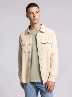 Tate Jacket - Cotton Button Front Layer OYSTER GREY