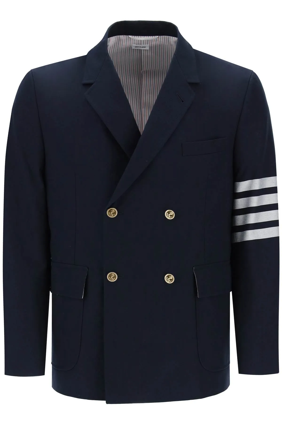 Thom Browne 4-Bar Double-Breasted Jacket