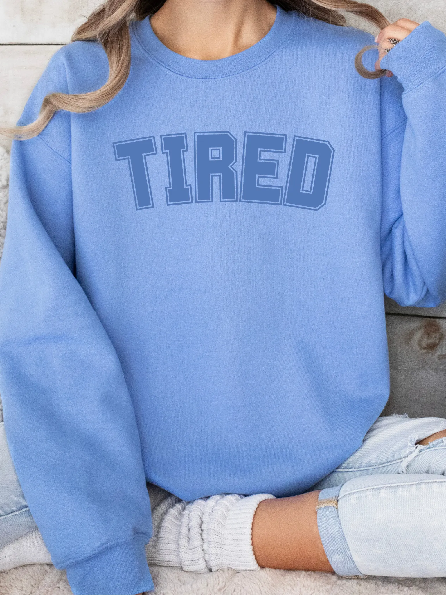 Tired Blue Sweatshirt