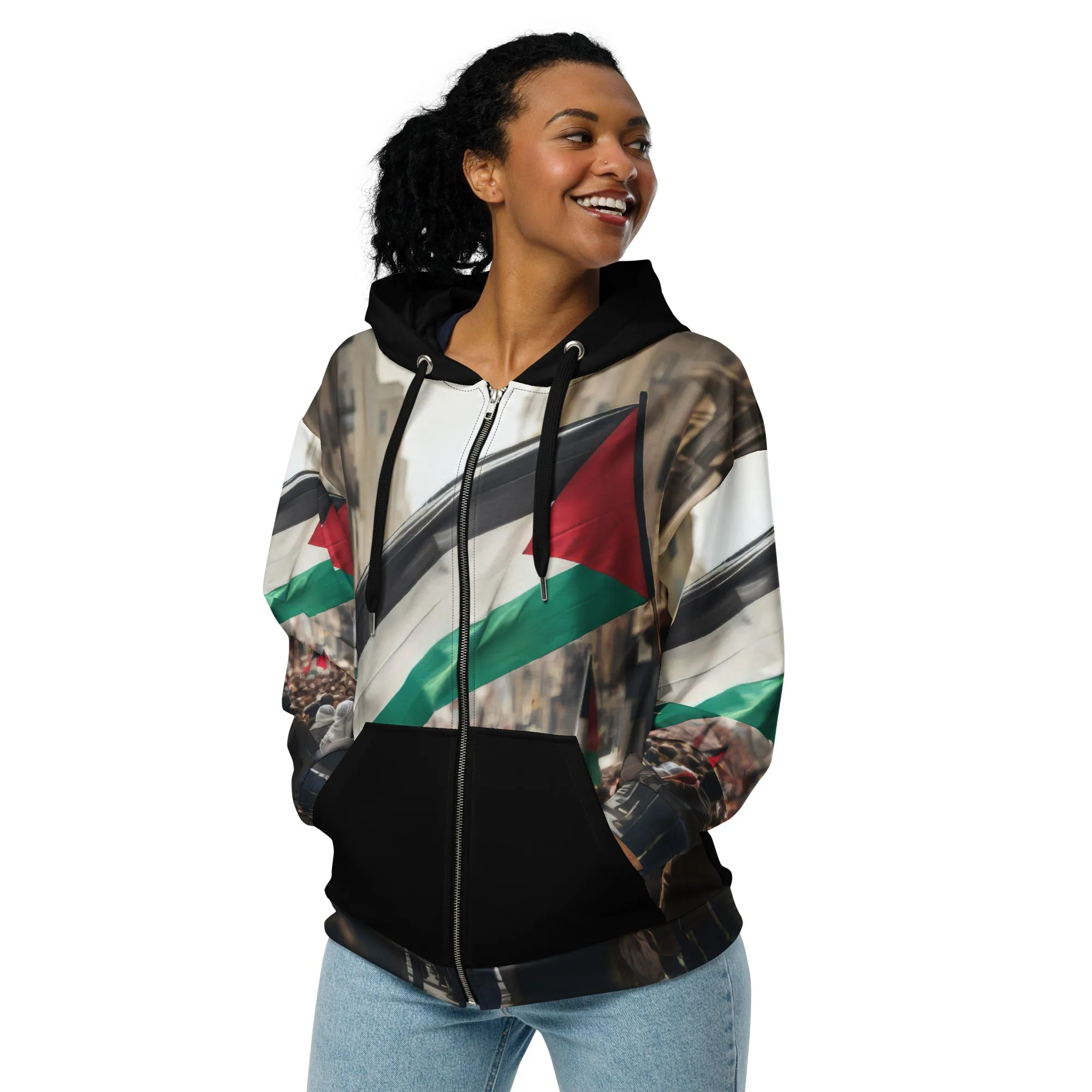 Velvet Portrait Women zip hoodie