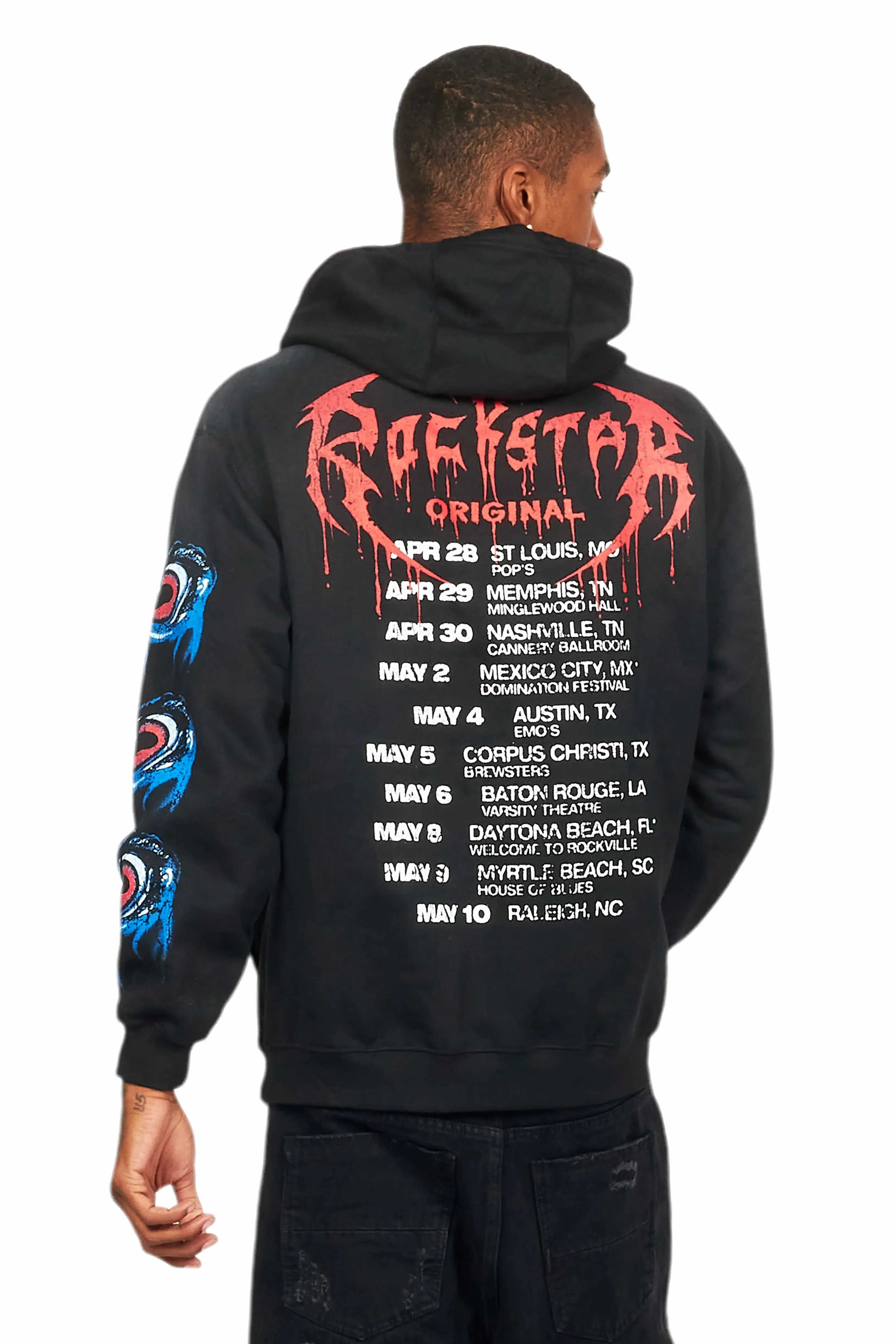 Vicious Black Graphic Hoodie