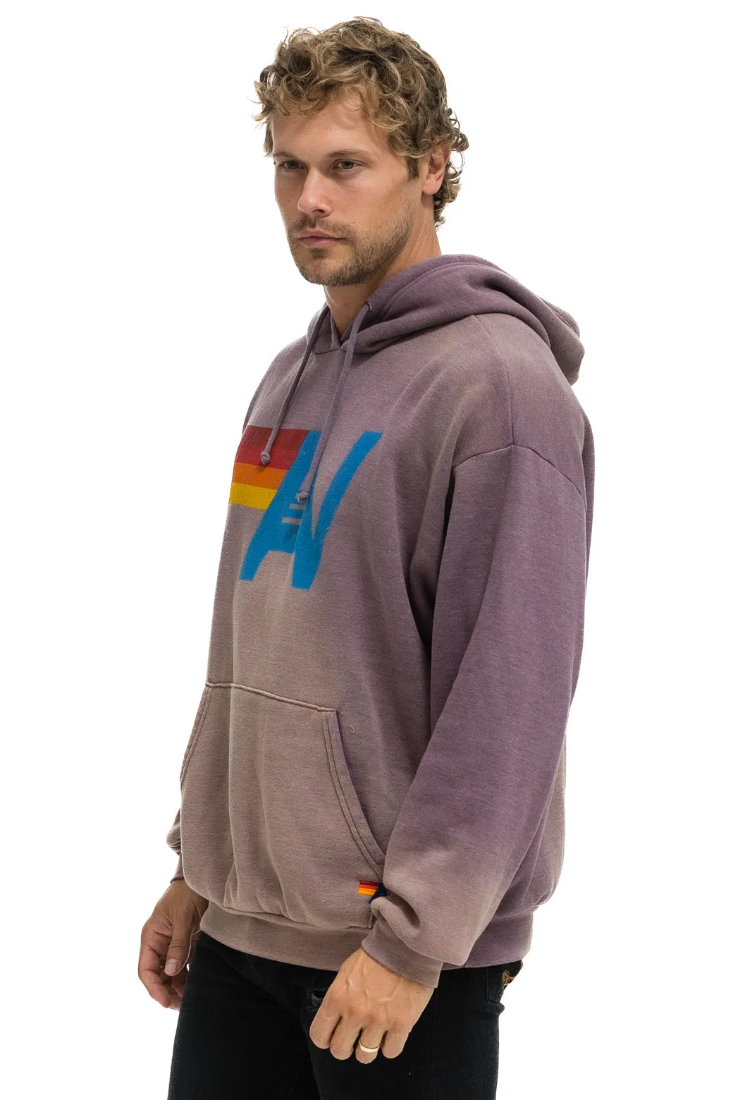 VINTAGE LOGO RELAXED PULLOVER HOODIE - FADED MOCHA