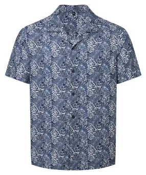 White/Navy Leaf - Men's shirt