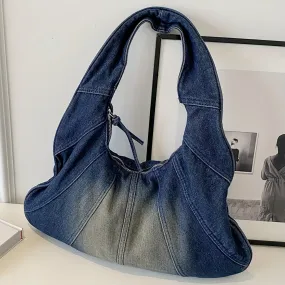 Women Casual  JeanLightweight  Shoulder Hobo Bag