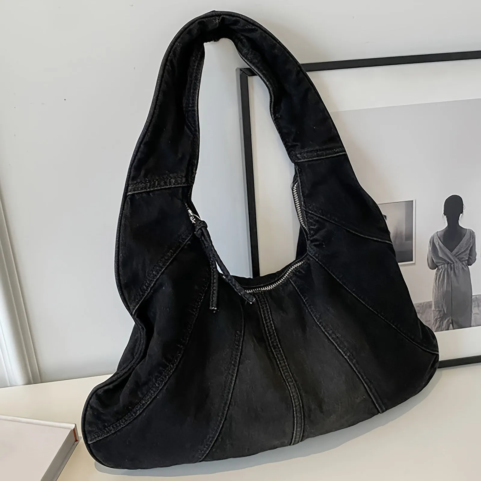 Women Casual  JeanLightweight  Shoulder Hobo Bag