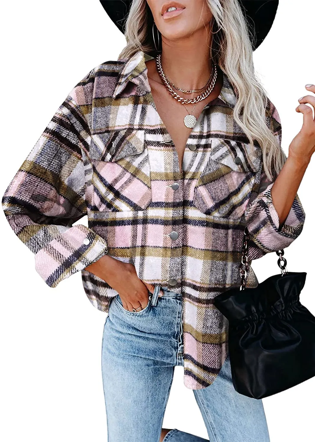 Women Corduroy Long Sleeve Button Down Blouses