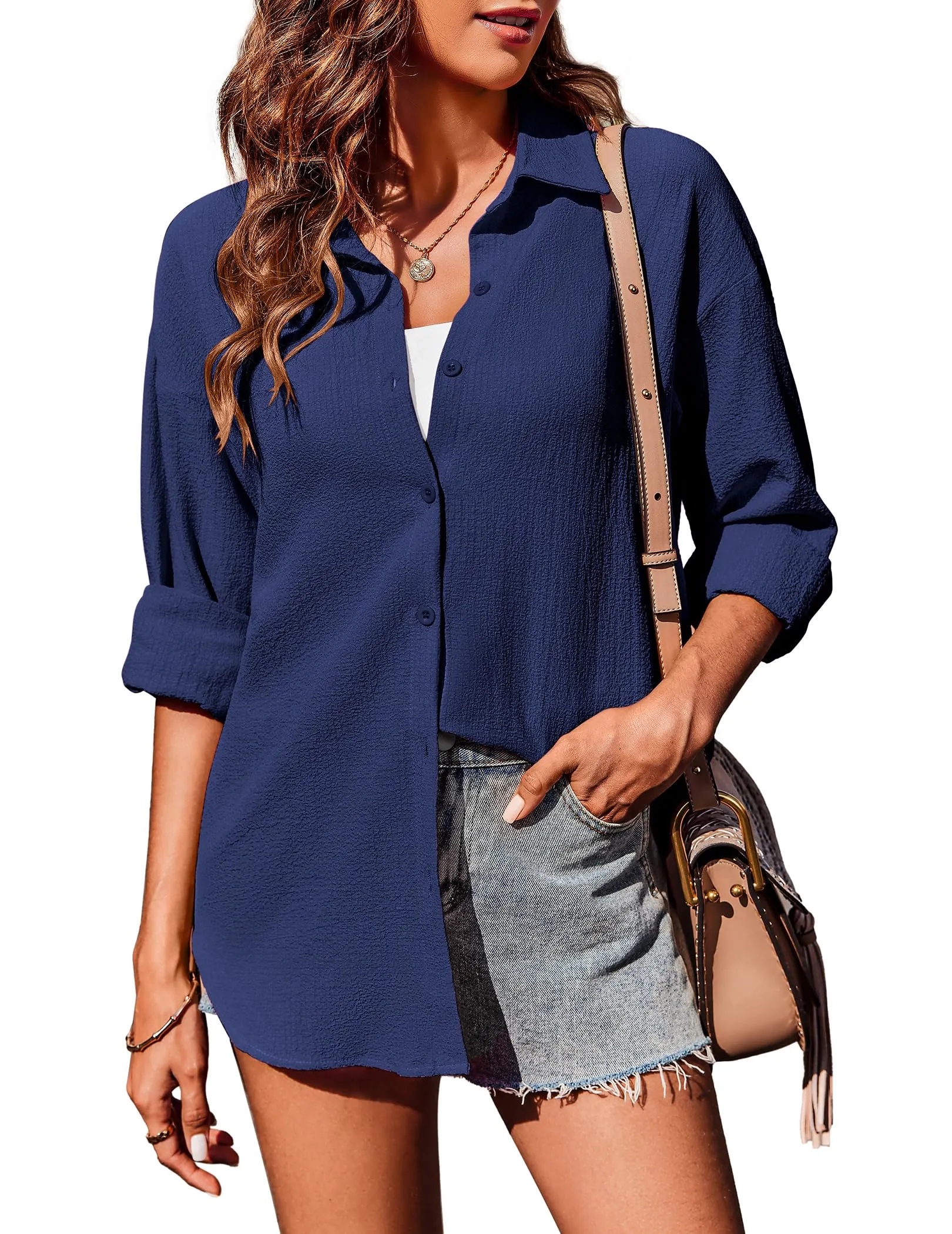 Zeagoo Long Sleeve Blouses Casual Tops